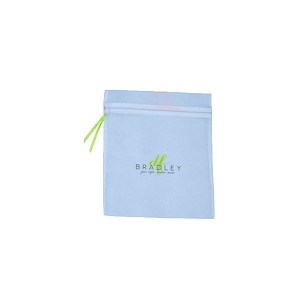 Satin Fabric Zipper Plain Bags For Cosmetic