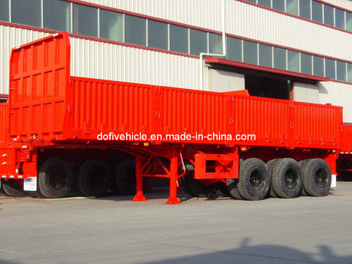 30' Cargo Traier with Three Axles and Drop Side