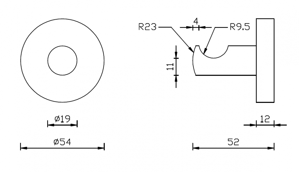 concealed robe hook