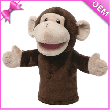 Monkey Shape Soft Plush Hand Puppet, Handmade Puppet, Kids Animal Hand Puppets