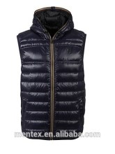 Down gilet with a hood