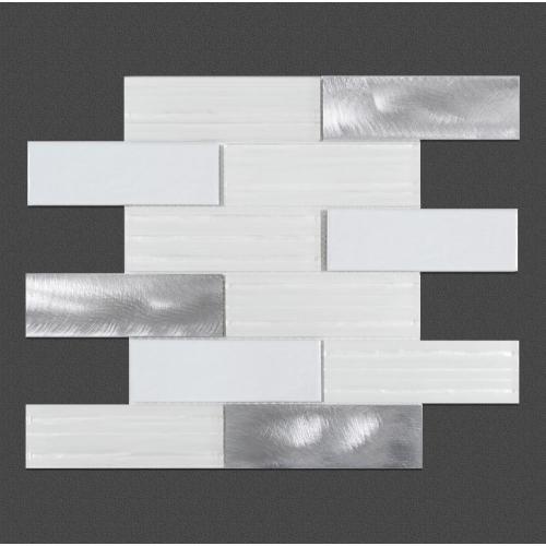 Living room white glass ceramic mosaic wall tiles