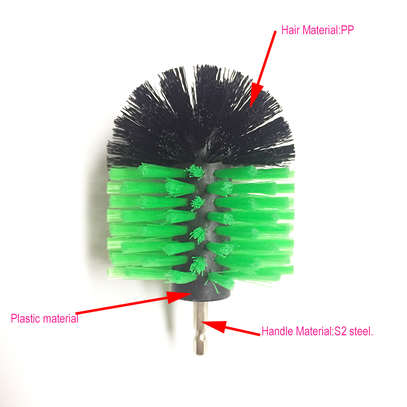 Drill brush with nylon or pp different sizes