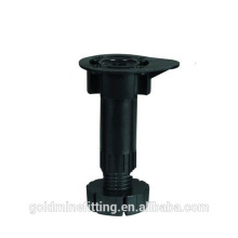 Black PP or ABS Furniture Adjustable Cabinet Leg