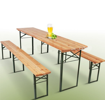 Foldable Wooden Garden Furniture: Beer Table and Bench Sets