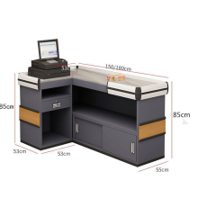 Durable Steel Retail Checkout Counters for Supermarket Equipment