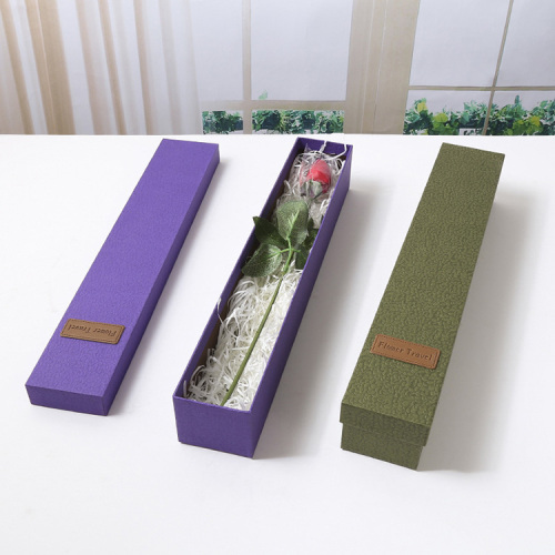 Long Stem Rose Packaging Gift Box com tampa