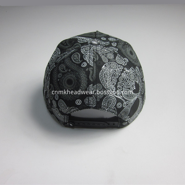 Micro Fiber Full Printing Flat Bill Cap