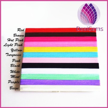 15mm wide solid color elastic ribbon