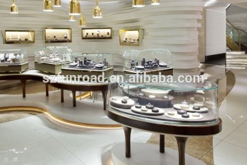 wooden display showcase for jewelry store decoration jewelry showcase