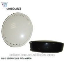 Denture box with mirror