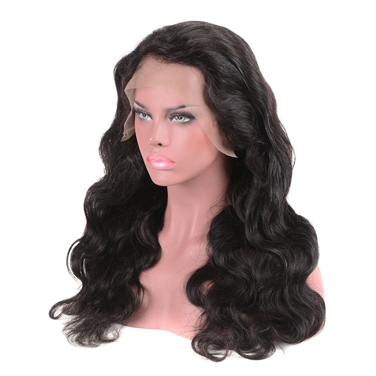 Usexy Charming Body Wave Natural Human Hair Lace Front Wigs With Thick Ends Virgin Brazilian Human