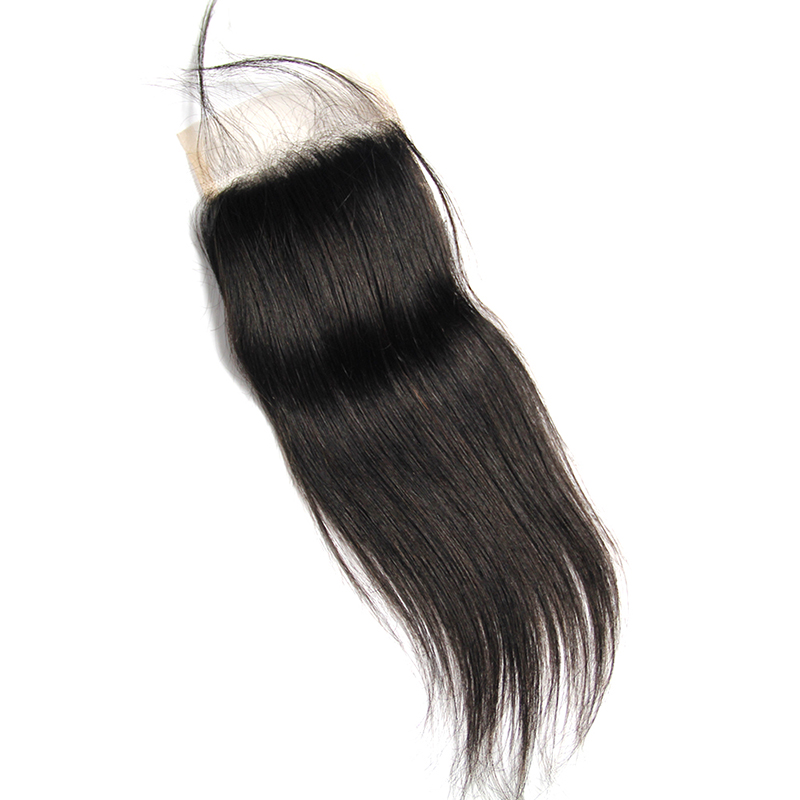 Raw Indian virgin human hair 4x4 transparent swiss lace closure, thin swiss transparent lace closures