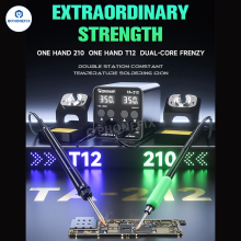MECHANIC TA-212 Dual Soldering Station with T12 T210 Handle for Phone Repair