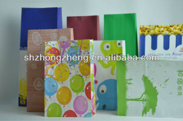 machinemade paper food bag, food grade bread bag, flexo printing paper bag for food