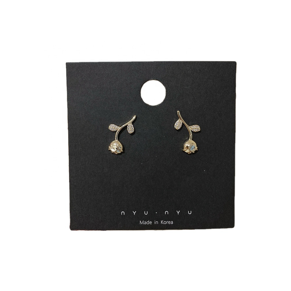 Low moq small card cheap jewelry necklace packaging earring paper card with your design