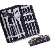 SS Handle BBQ Tools Set with Apron - 19pcs