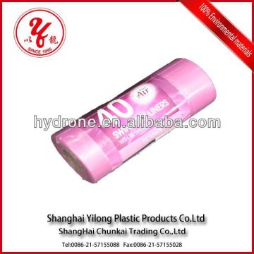 plastic garbage bags on roll