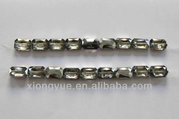 mahjong shaped crystal glass beads wholesale