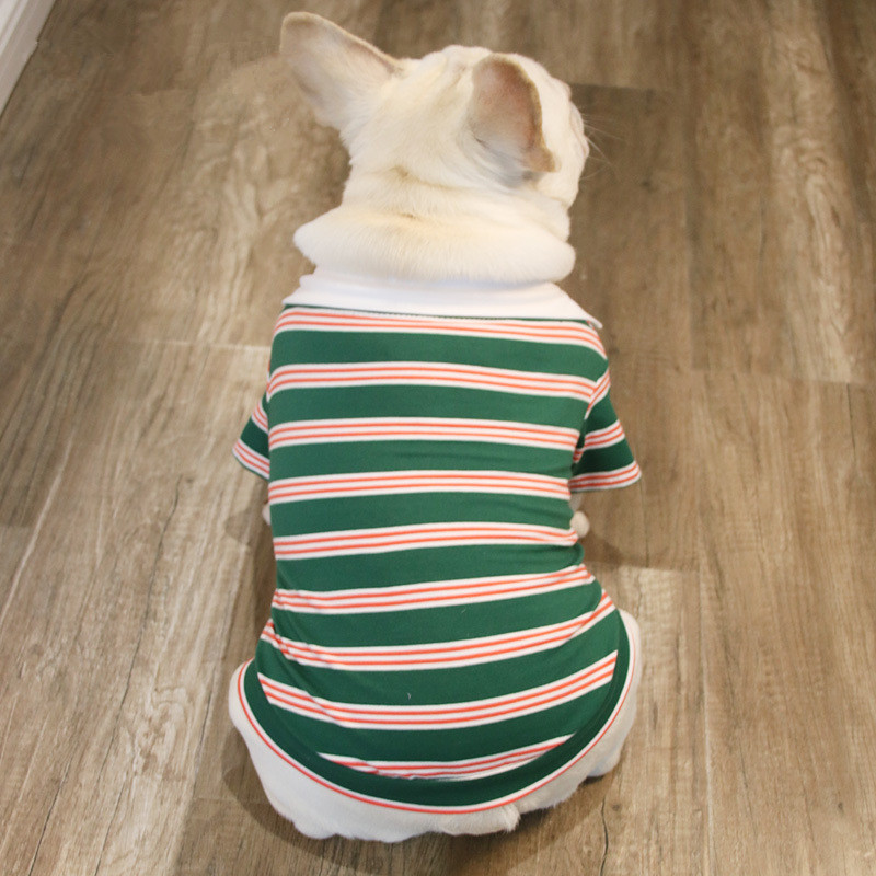 Pet Summer stripe dog POLO shirt sports vest