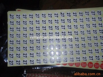 China brand new garment adhesive size sticker,garment sticker,transparent pvc sticker