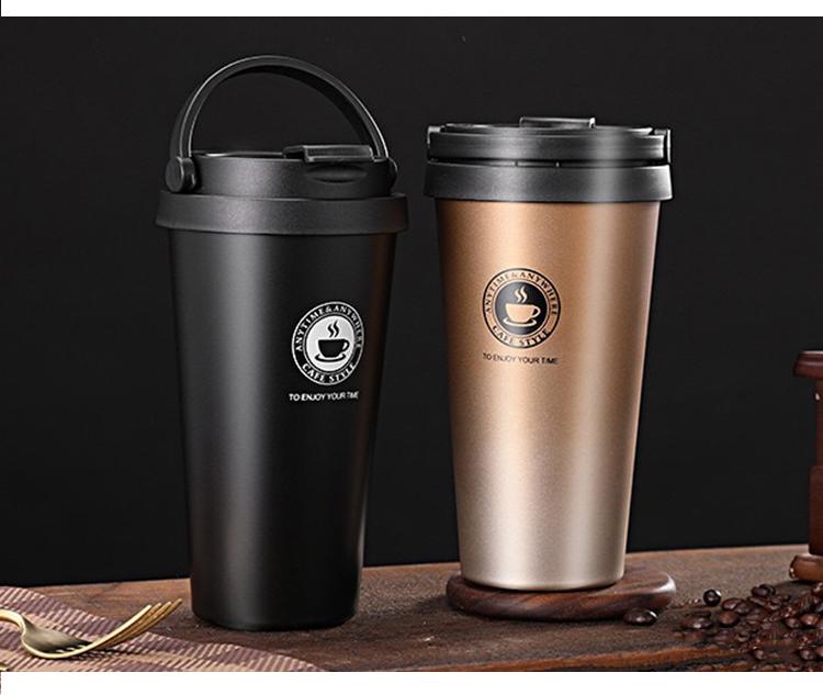304 stainless steel sport vacuum insulated coffee tumbler mug with lid