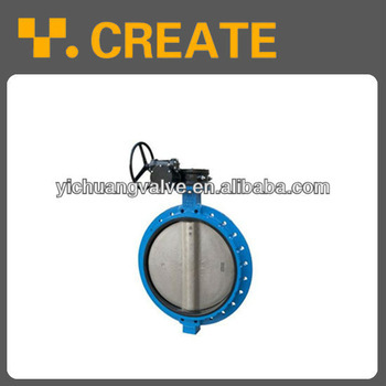 Worm wheel single flange butterfly valve