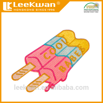 COOL BABES embroidery applique with iron-on backing