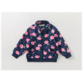 Girl's Cute Print Fleece Coat