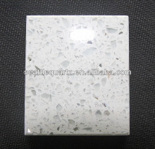 Modern sparkle white quartz floor slab