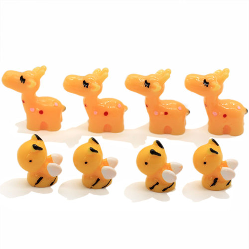 Mini Deer Beef Shape Animal Resin Cabochon 3D Beads 100pcs / bag DIY Toy Decor Cabochon Παιδικά στολίδια στολίδια Slime