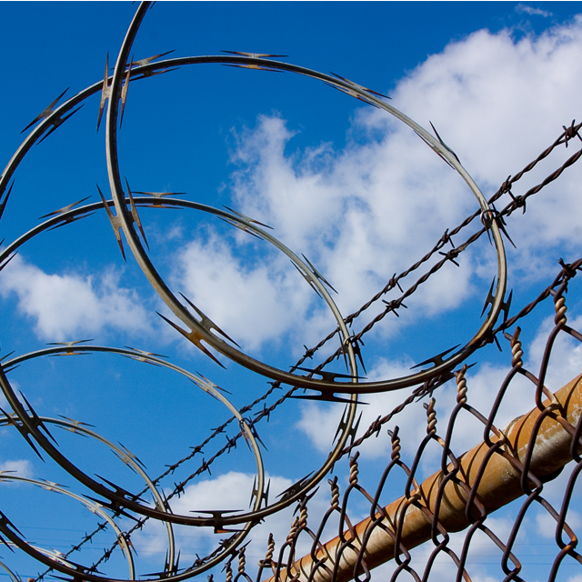 Razor Barbed wire pvc Powder coating barbed wire price High Security Fence