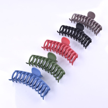 Colored Frosted Plastic Large Size Hair Claw Clip