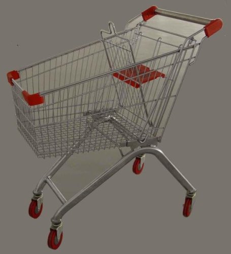 4" Plastic Folding Wheel Supermarket Shopping Carts With Children Seat 60l To 240l