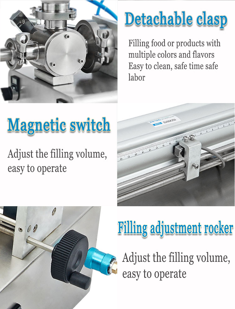 cherry / rose / black mulberry preserve filling machine FLG / apricot / peach jam paste filling machine