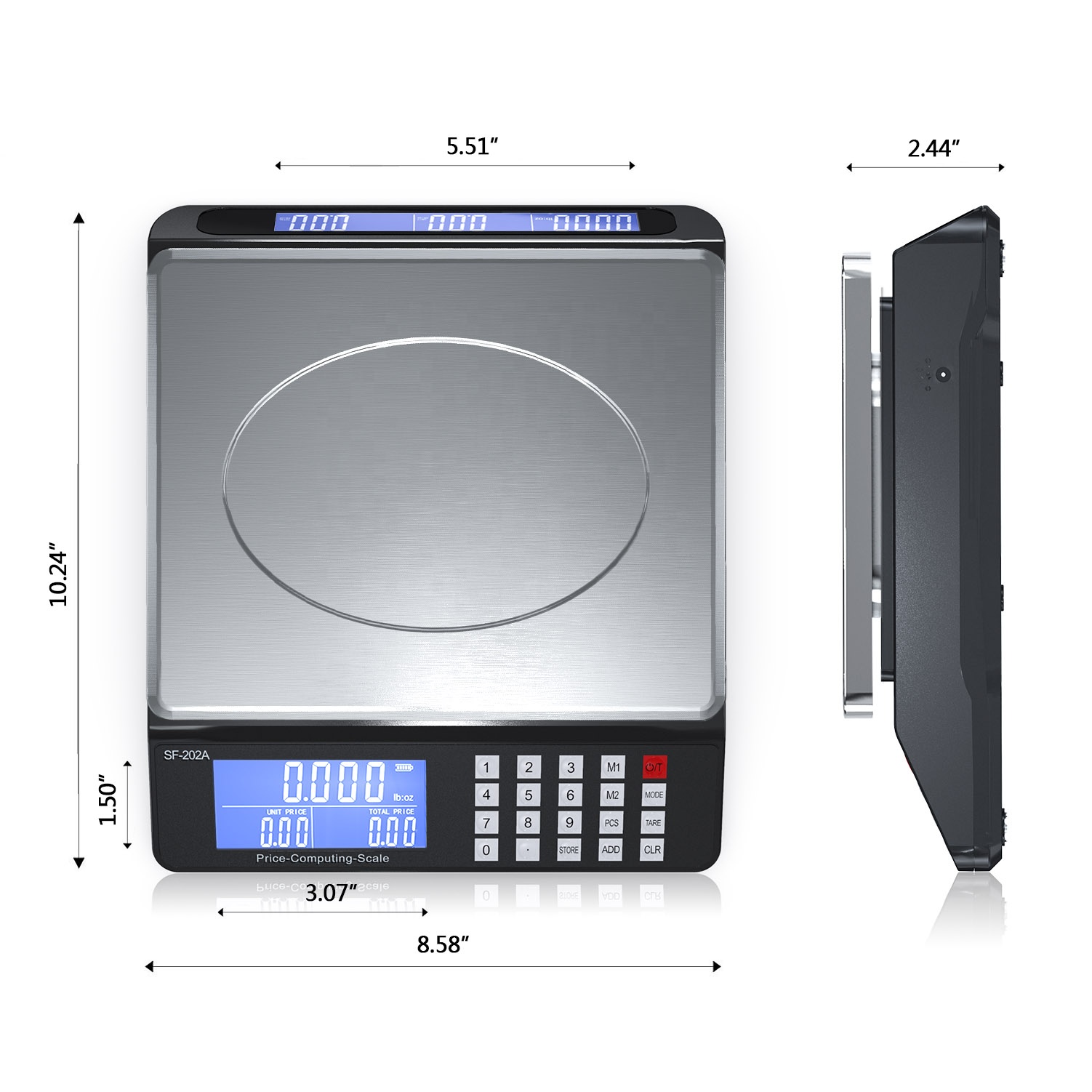 SF-202A 30 kg 1g elektronisk digital vägningsskala bänkpris datorskala