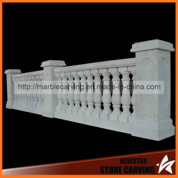 White Marble Stone Small Balcony Railing, Balcony Columns, Pillars
