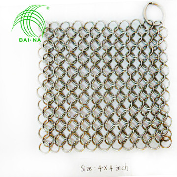 Alibaba China supply Chain Mail Scrubber for Cast Iron/stainless steel chain mail