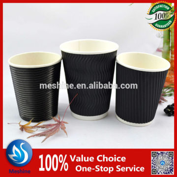 Black ripple paper cup
