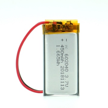 도매 602040 3.7V 450mAh 리튬 폴리머 배터리