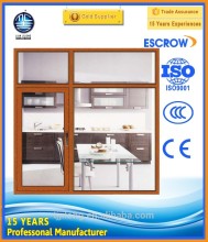 price of aluminium inward open window looks like wood