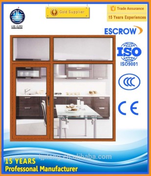 price of aluminium inward open window looks like wood