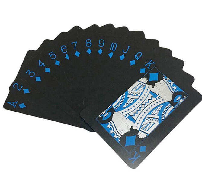 High Quality Plastic PVC Poker Waterproof Black Playing Cards Creative Gift Durable Poker