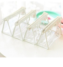 Girls New Cosmetic Bags Toiletry Organize Waterproof PVC Portable Transparent MakeUp Bag Zipper Travel Storage Bag