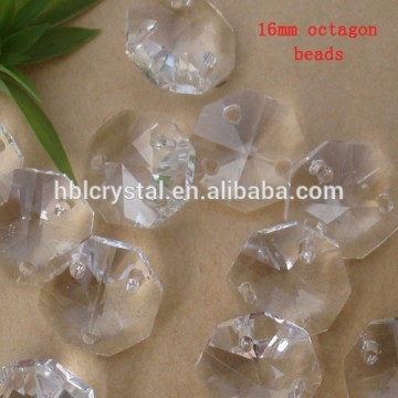 16mm Octagon Beads Clear Christmas Crystal Beads For Chandelier