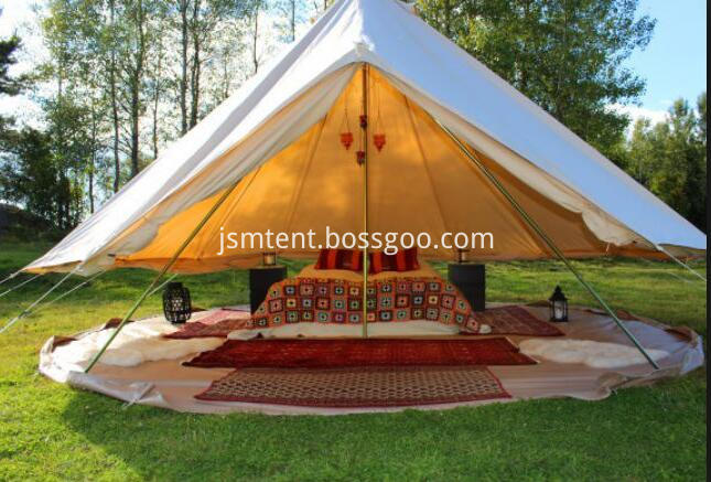 Kina Ny designad utomhus Camping bomull Canvas Bell lyxtält Kina Utomhus 4x4M lyx Canvas bomull familj fest Bell tält