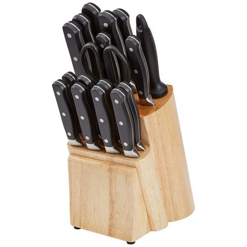 18-Piece Stainless Steel Kitchen Knife Block Set