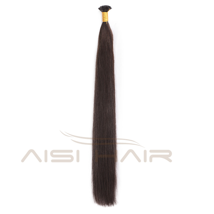 Aisi Hair Double Drawn Pre Bonded I Tip Brazilian Human Hair Extension Keratin I Tip Hair Extensions for Women