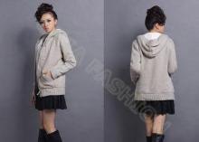 Fashion Autumn Womens Chunky Sweaters With Pockets , Ladies