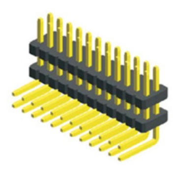 1.27X2.54mm درجة صف مزدوج نوع زاوية بلاستيكية مزدوجة